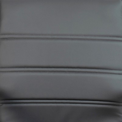 Gray Leather Executive Swivel Office Chair with Metal Frame