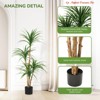 4 ft/5 ft/6 ft Dracaena Trees Artificial Indoor Tall Faux Tree with Natural Wood Trunk and Moss - 4 of 4