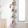 VEVOR Shower Corner Caddy Tension Pole, 42" to 114" High, Multi-Functional Shower Tension Pole with Strong Load-Bearing Tray, Silver - 2 of 4
