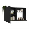 LunaLulinlk Kitchen Wall Cabinet, Two Shelves, Black Wengue Finish - 3 of 4