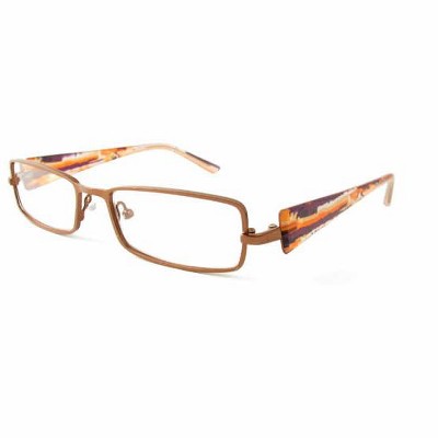 Calabria 845 Designer Women Rectangle Techno Reading Glasses with Hard Case 53mm +2.50