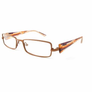 Calabria 845 Designer Women Rectangle Techno Reading Glasses with Hard Case 53mm - 1 of 4