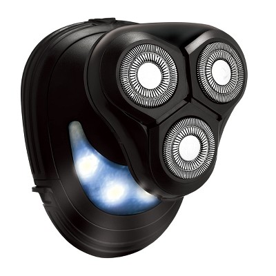 Groom Essentials 3D Rotary Face and Head Shaver for Men w/LED Light
