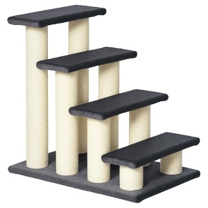 Cat Tree with 4 Steps for High Beds wSisal Scratching Post - 1 of 4
