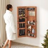 KTMBDW Mirror Jewelry Cabinet, Wall or Door Mounted Jewelry Organizer, 47.5-Inch Tall Large Capacity Cosmetic Storage, Gift Idea - 2 of 4
