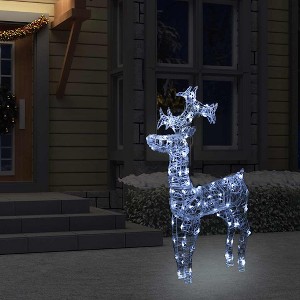 Aghana Digitals Weather-Resistant Acrylic Reindeer Decor with 90 Cold White LEDs, 23.6"x6.3"x39.4", - 1 of 4