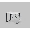 Vynxaria Lator Small Writing Desk - Stylish Black Metal Frame with Wooden Top for Teens - 4 of 4