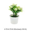 Unique Bargains Artificial Plants Leaf with Curled Rose Plastic 4.72"x4.72"x6.30" 1 Pcs - 3 of 4