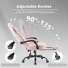 Lyngins Ergonomic Gaming Computer Chair, Pocket Spring Home Office Desk Chair with Winged Support, Retractable Footrest, 360° Swivel Game Chair - 4 of 4