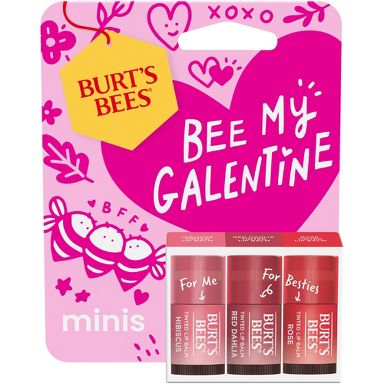 Burt's Bees Bee My Galentine Valentines Day Tinted Mini Lip Balm - 0.147oz/3pk