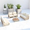 7-Piece Outdoor Sofa Set with Metal Frame, All-Weather Rattan, Cushions, and Adjustable Feet, Free Combination Design - 2 of 4