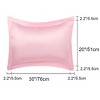 PiccoCasa Satin Silky Oxford Machine Washable Envelope Closure Euro Sham Pillowcases 2 Pcs - 4 of 4