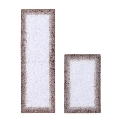 Torrent Collection 2 Piece 100% Soft Cotton Tufted Weave Bath Rug Set, Ombre Pattern, Super Soft & Absorbent, Machine Washable Bathroom Mats