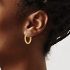 Chisel Stainless Steel Polished Yellow IP-plated with Preciosa Crystal Hinged Hoop Earrings - 3 of 4