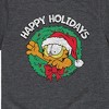 Boys' - Garfield - Happy Holidays Wreath Short Sleeve Graphic T-Shirt - 2 of 4