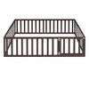 NicBex Twin/Full/Queen Wood Floor Bed,Toddler Floor Bed Frame with Fence and Door,Montessori Floor Bed for Kids,Girls,Boys - 2 of 4