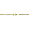 Black Bow Jewelry 1.5mm, 10k Yellow Gold Diamond Cut Solid Rope Chain Necklace - 4 of 4