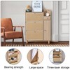 Vynxaria Modern Minimalist Storage Cabinet: Japanese Rattan Shoe Cabinet and Bedtop Storage, Ideal for Corridors and Living Rooms. - 4 of 4