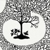 Magical Forest Classic Black and White Trees Trail Paste the Wall Wallpaper - 4 of 4