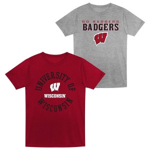 NCAA Wisconsin Badgers Toddler Boys' 2pk T-Shirt - 1 of 3