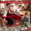 Christmas Washable Area Rug Xmas Pine Cones Rug Plaid Rugs for Living Room Bedroom - 4 of 4