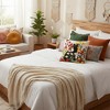 LISM Cotton Canvas Boho Embroidered Pillowcases - 3 of 4