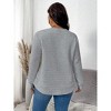 Coolmee Women's Waffle Plus Size Sweatshirts Long Sleeve Fall Fashion Tops Trendy Outfits - 4 of 4