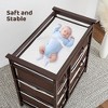 Diaper Changing Table, Wooden Portable Baby Changing Station Dresser with 6 Storage Drawers, Pad, for Nurser, Baby, Newborn Infant - 3 of 4