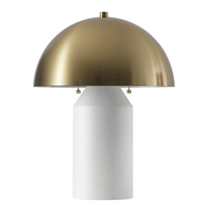 Jove Table Lamp - 18 Inch Height - TBL4520 - White/Brass - Safavieh - 1 of 4