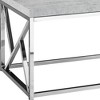 HomeRoots 47" Gray And Silver Iron Coffee Table - 4 of 4