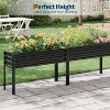 Raised Garden Bed with -Watering Reservoir - Tall Elevated Square Planter Box for Vegetables/Herbs, Heavy Duty Steel Panels & Drainage - 2 of 4