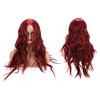 Unique Bargains Women's Halloween Long Body Wave Lace Front Wigs with Wig Cap 26" Wine Red 1 Pc - image 3 of 4