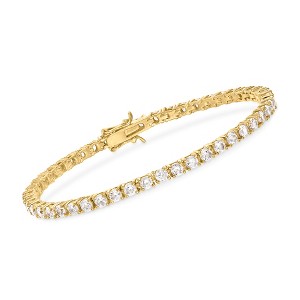 Ross-Simons 5.00 ct. t.w. CZ Tennis Bracelet in 18kt Gold Over Sterling - 1 of 4