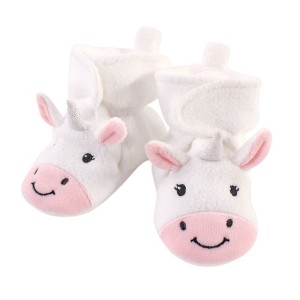 Hudson Baby Infant and Toddler Girl Cozy Fleece Booties, Magical Unicorn - 1 of 1
