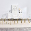 NicBex Transparent Dining Chairs,Armless Crystal Chairs with Metal Legs for Home,Kitchen,Living Room,Restaurant - 2 of 4