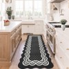 Washable Modern Scalloped Rug Non Slip Low Pile Rug Soft Contemporary Floor Cover Foldable Indoor Carpet for Living Room Bedroom Playroom Nursery - 3 of 4