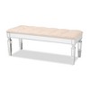 Hedia Fabric Upholstered and Wood Accent Bench - Baxton Studio - 2 of 4