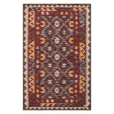 8'x11' Geometric Tufted Area Rug Red - Momeni