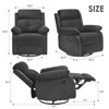 Kumasinova Small Rocker Recliner Chair for Adults,360° Swivel Recliner with Adjustable Backrest,Single Sofa for Living Room,Bedroom,Apartment - 3 of 4
