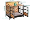 VisioGear Multi-function Dog Crates with Storage and Double Doors, Large Wooden Dog Kennel for Large/Medium Dog Indoor, Brown, 31.5"*19.69"*29.92" - 3 of 4