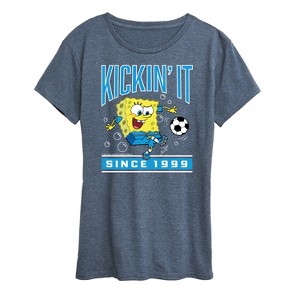 Women's - Spongebob Squarepants - Kickin It Since 1999 Short Sleeve Graphic T-Shirt - 1 of 4