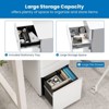 Mount-It! Mobile File Pedestal Cabinet with 3 Drawers & Lock | Slim Design Under Desk Storage & Organizer for Files, Folders & Office Supplies | White - 4 of 4