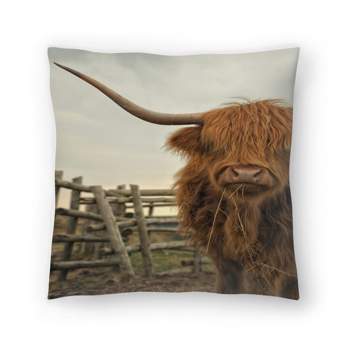 Cow Photo By Tanya Shumkina Throw Pillow - Americanflat Animal Farmhouse