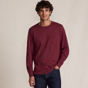 Lands' End Men's Super-T Long Sleeve T-Shirt with Pocket - 1 of 4