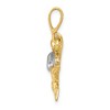 Black Bow Jewelry 14k Yellow Gold and White Rhodium Two Tone Scuba Diver Pendant - 2 of 4