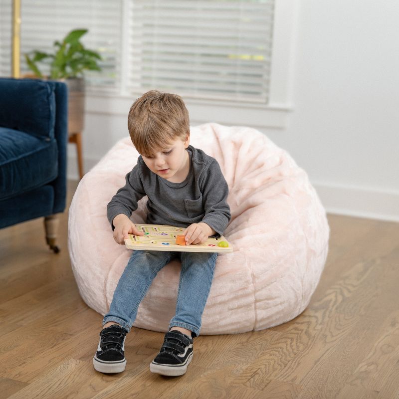 Flash Furniture Small Bean Bag Chair for Kids and Teens, 3 of 10