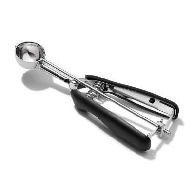 OXO Stainless Steel Small Cookie Scoop: Dishwasher-Safe, 0.33 Volume, Black, Food Scoops, 8 Length