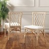 Austri Dining Chair W/ Cushion (Set of 2) - DCH6503 - White/Natural - Safavieh - 3 of 4