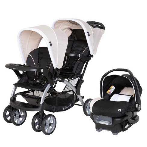 Baby Trend Sit N Stand Compact Easy Fold Toddler Baby Infant Double Stroller With Baby Trend Ally 35 Baby Infant Car Seat Carrier With Cozy Cover Target