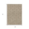HomeRoots 3' X 5' Copper And Ivory Damask Washable Indoor Outdoor Area Rug - 3 of 4